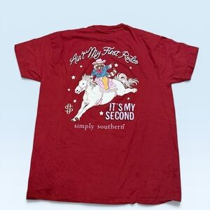 Simply Southern Red Graphic Tee - 'Ain't My First Rodeo'